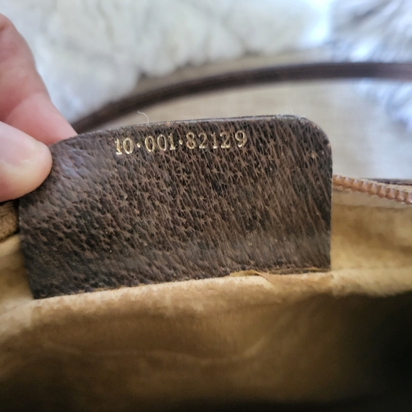 Gucci "GG" Supreme Sherry Web Camera Brown Leather Coated Canvas Cross Body - Picture 9 of 13